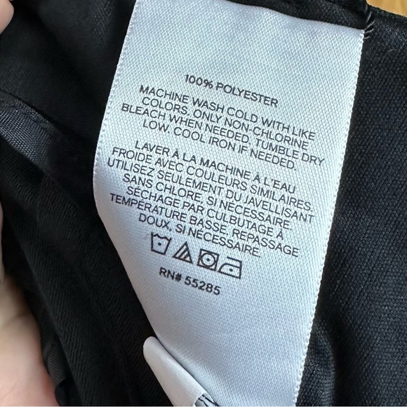 Express High Rise Cropped Black White Striped Side Career Culotte Pants 10 NWOT - Picture 5 of 6